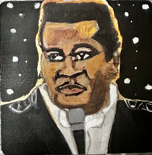 Custom Hand Painted Luther Vandross Coaster