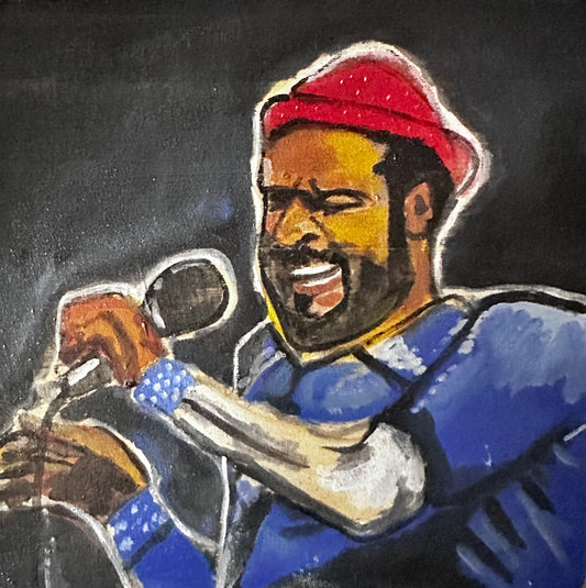 Custom Hand Painted Marvin Gaye Coaster
