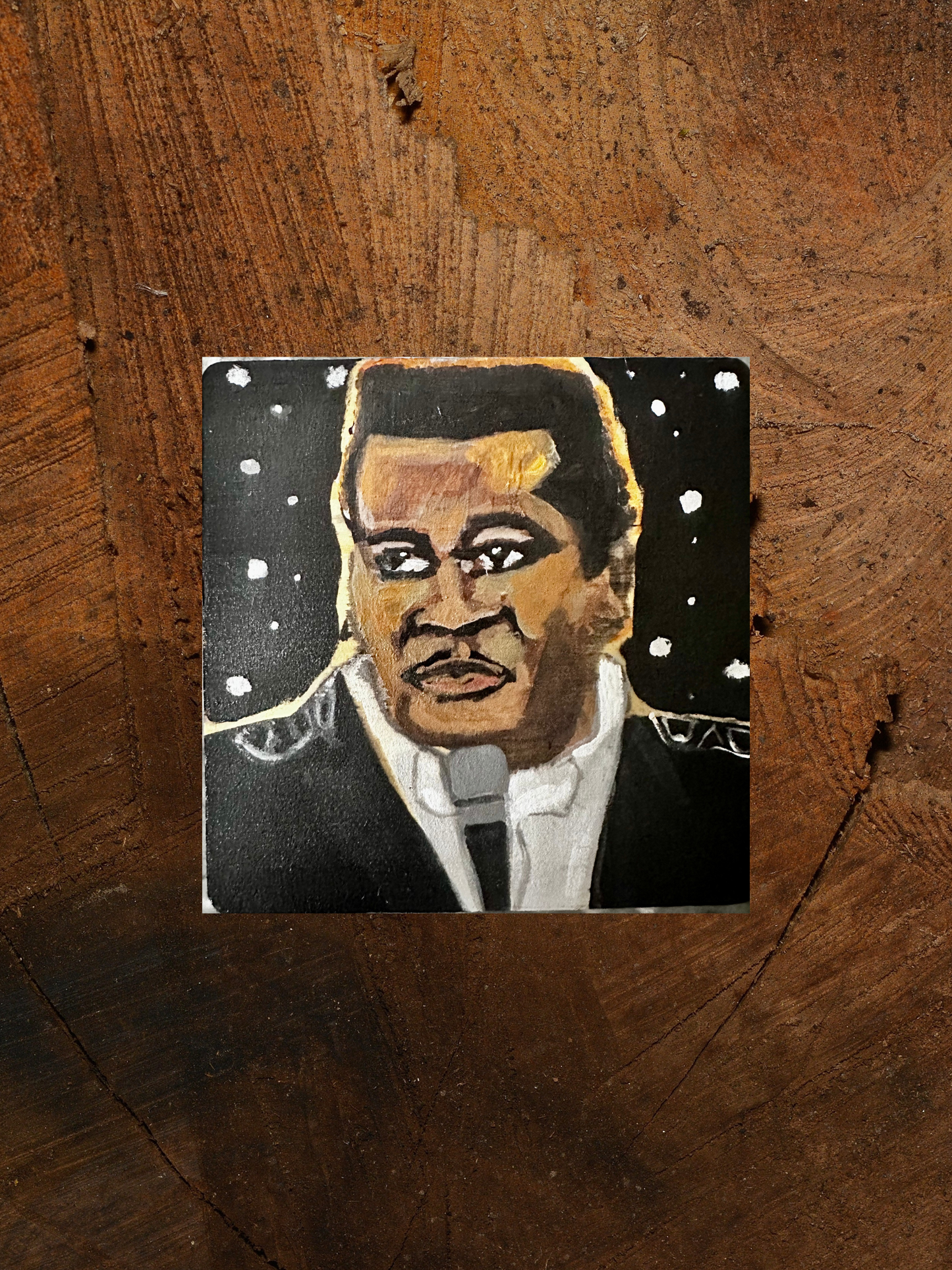 Custom Hand Painted Luther Vandross Coaster