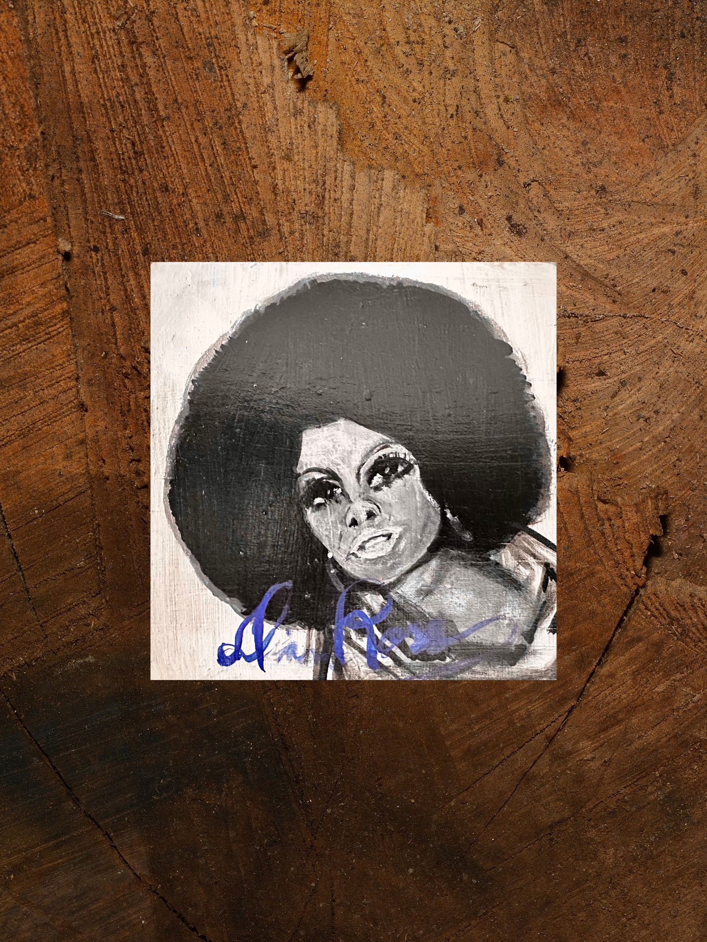 Custom Hand Painted Diana Ross Coaster