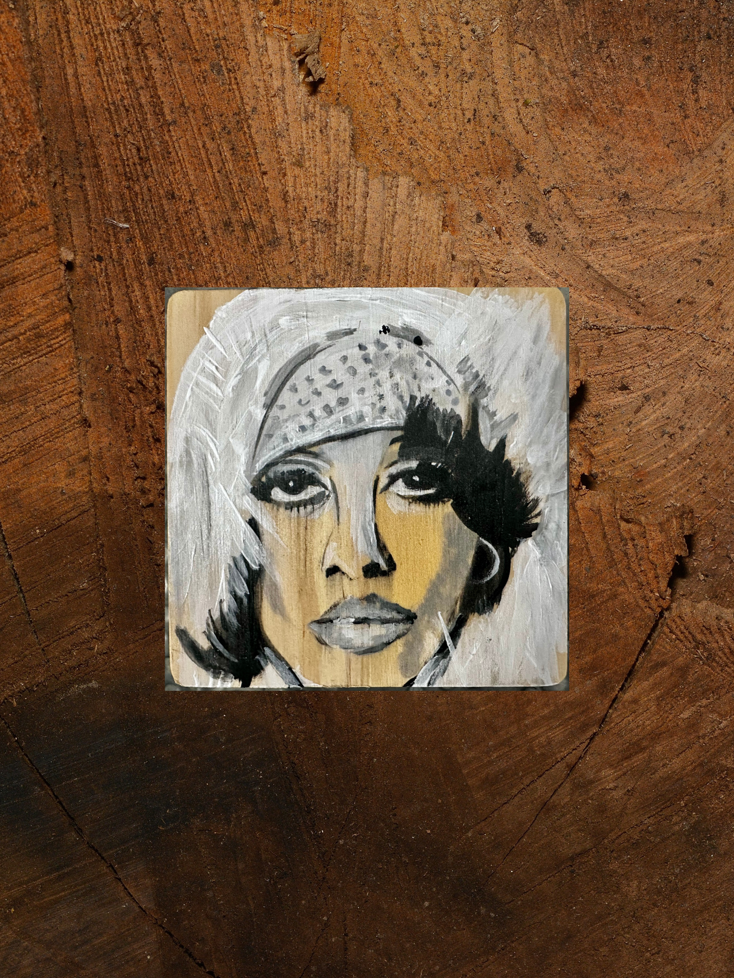 Custom Diana Ross Hand Painted Coaster