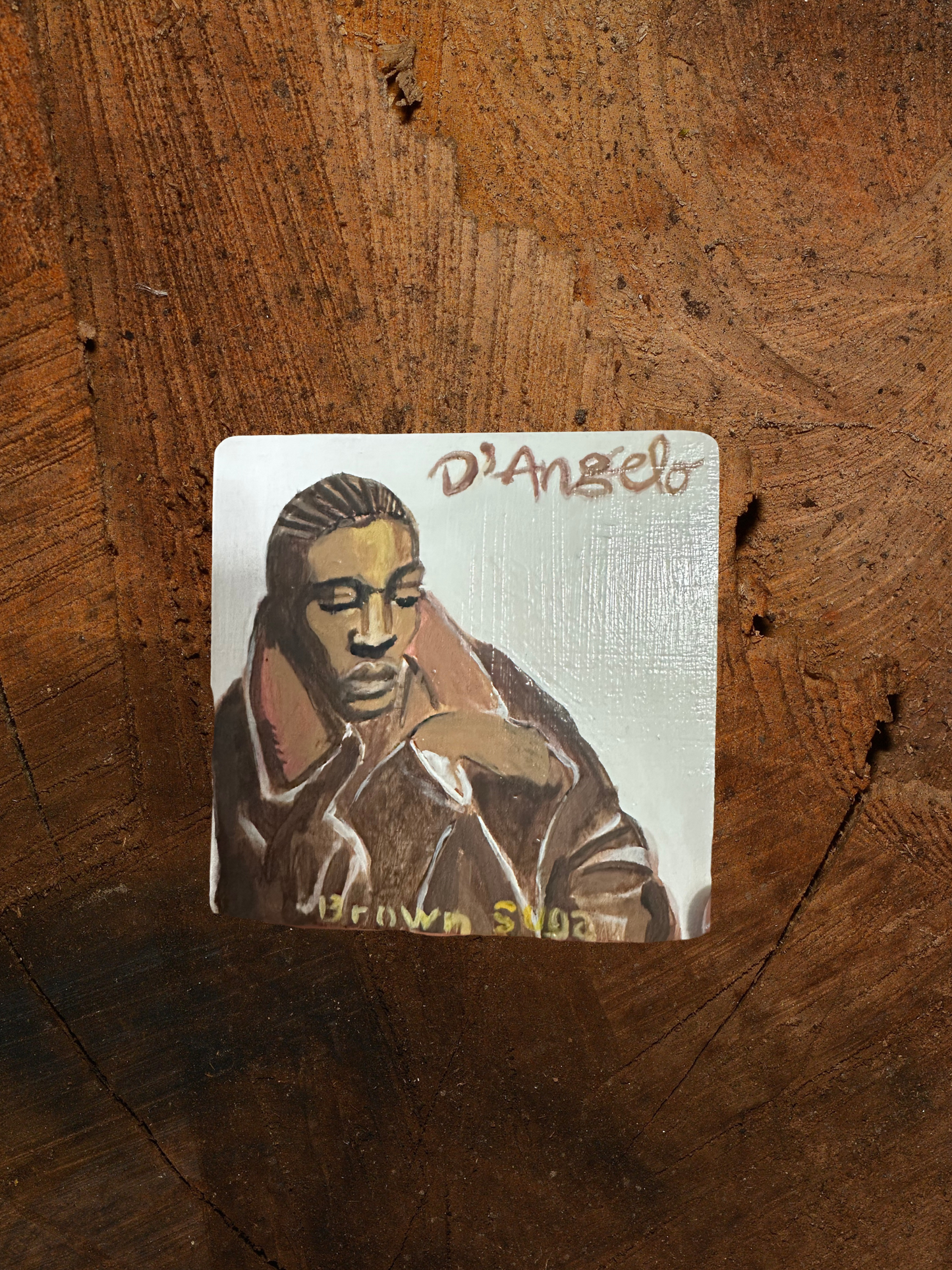 Custom D'Angelo Hand Painted Coaster