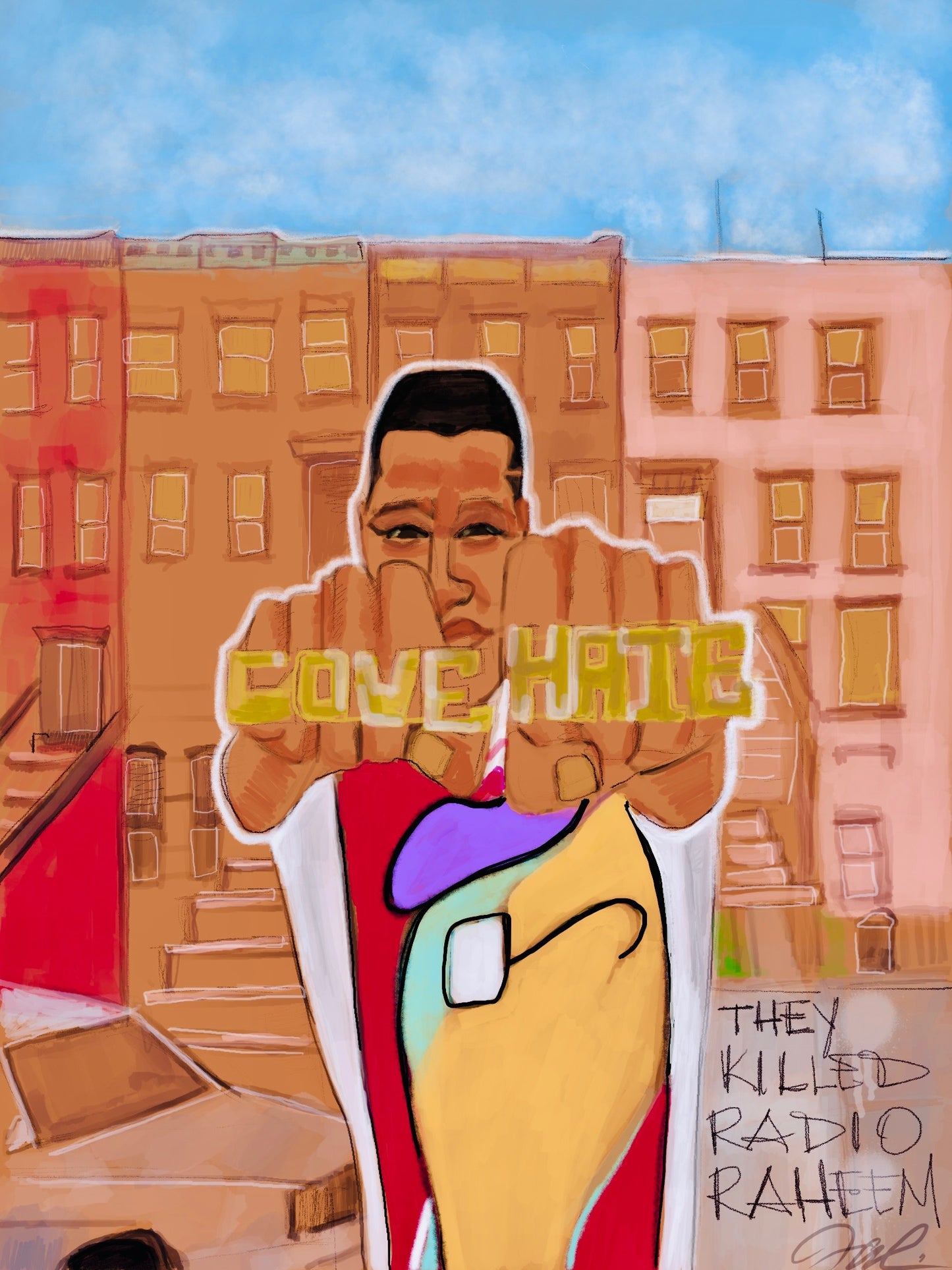 They Killed Radio Raheem (Digital Sketch)